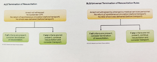 ALS Termination of Resuscitation/BLS/Universal Termination of Resuscitation Rules